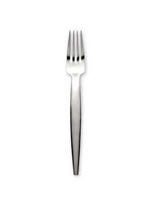 A single stainless steel fork from the Bold Cutlery Range, featuring four tines and a sleek, tapered handle, is displayed on a plain white background‚Äîideal for luxury events and modern spaces.