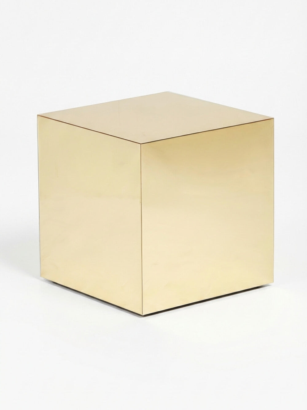 The Luxe Cube Collection features five glossy cube tables in black, white, gold, rose gold, and silver arranged in a grid on a white background—ideal for enhancing any event furniture setup.