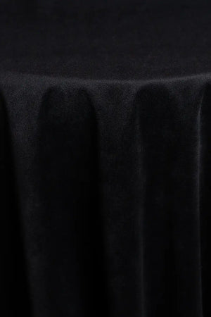 A Black table linen with a luxurious texture that offers timeless elegance.